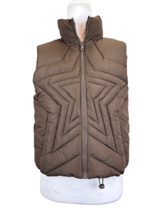 Madden Girl Jackets & Blazers - Madden Girl Star Quilted Puffer Vest Brown XS Zip Up NWT